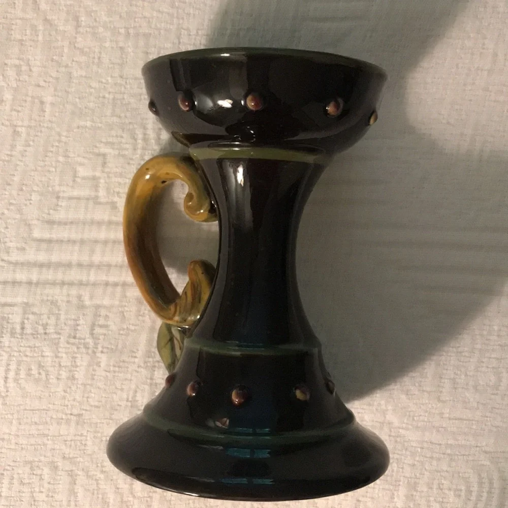 Pair Demdaco Deb Hrabik Chocolate Berries Decorative Candle Holder